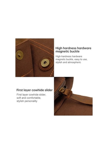 Wondernest Augur 9088 Vintage Vertikal Tasarım Kanvas Omuz Messenger Çanta Altın