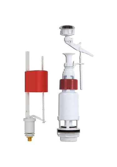 Visam Assos 607-001 İki Kademeli Rezervuar İç Takım  Zeplin Flotörlü Kırmızı