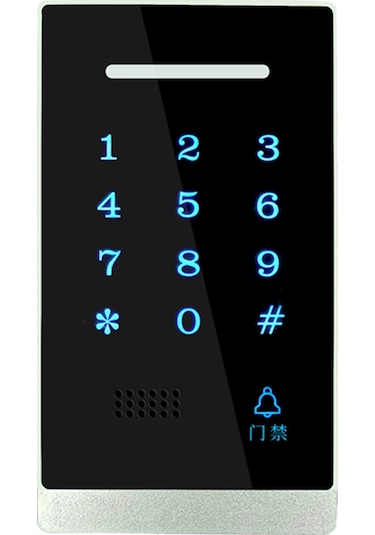 Reedark Su Geçirmez Mavi Arka Işıklı Siyah Kart Veya Şifreli Geçiş Kontrol Paneli