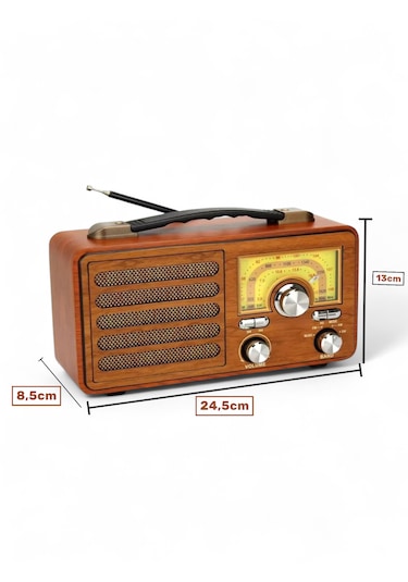 Rt-755 Nostaljik Gerçek Ahşap Radyo,şık Tasarım , Nostalji Radyo