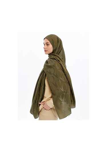 Valentino Orlandi Alia Vo Motif Desen Şal - 6545 Haki