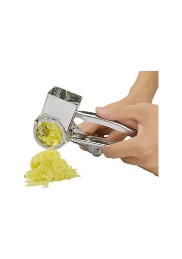 Pazly Cbtx Peynir Rende Döner Kabı Paslanmaz Çelik El Kranklı Döner Parçalayıcı, Pullarla Birlikte Gri