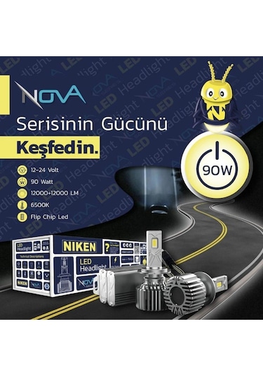 Niken Nova Serisi Led Xenon H7 Far Ampulü