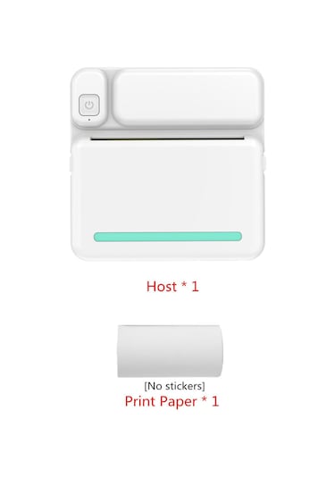 Skycity Öğrenci Hata Notu Yazıcı - Mini Taşınabilir Bluetooth Termal Yazıcı, 200dpı, 1200mah Pil, Etiket/fotoğraf Yazdırma, Mavi C19 1 Kağıtlı