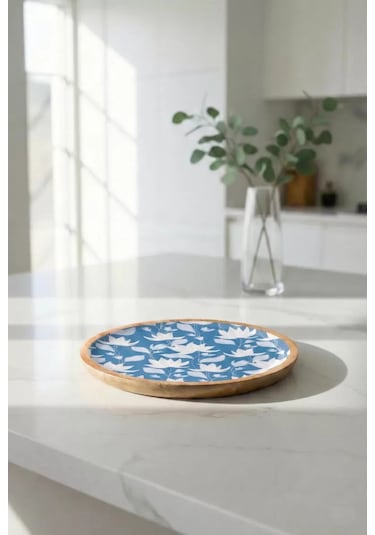 Mango Agacı Pasta Tabağı & Sunum Tabağı 20 Cm Desenli çok renkli