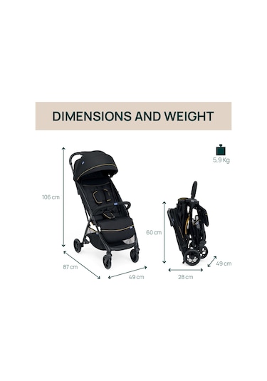 Chicco Glee Bebek Arabası - Uneven Siyah