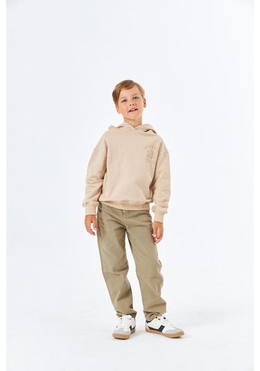 Serbend (Sge-1340) Serbend Kıds Baskılı Erkek Çocuk Kapüşonlu Sweatshırt