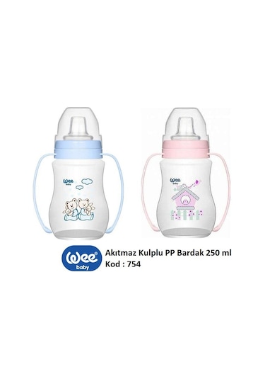 Wee Baby 754 Akıtmaz Kulplu PP Bardak 250 ml