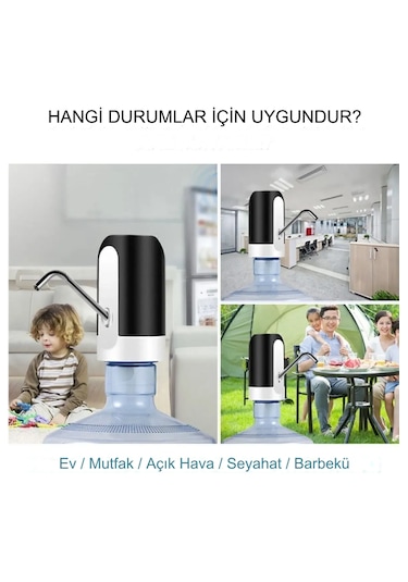 Usb Şarj Edilebilir Otomatik Su Sebili Pompası Dokunmatik Pompa