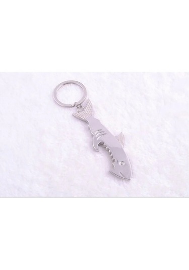 Liangmei Köpekbalığı Şekilli Şişe Açacağı Anahtarlık Şekilli Ahşap