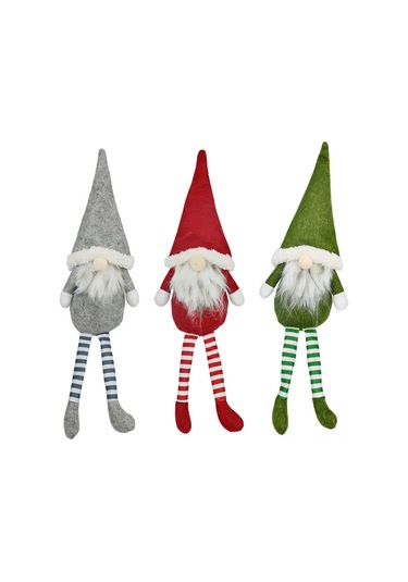 Youmex Noel Dekorasyonu: Kafa Yok Uzun Bacaklı Santa Bebek Figürü, Pencere Süsü Ve Masaüstü Dekoru - Kırmızı Bölmeli Tasarım