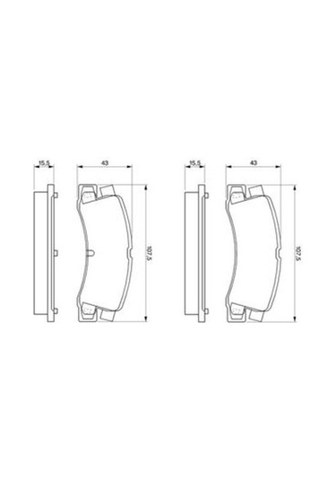 Toyota Corolla 1.3 1996-2000 Bosch Arka Balata Wva20076