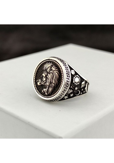 Fkgümüş 925 Ayar Gümüş Aslan Burcu Yüzük