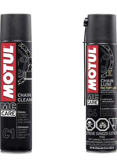Motul C1 Zincir Temizleme + C4 Zincir Yağlama Seti