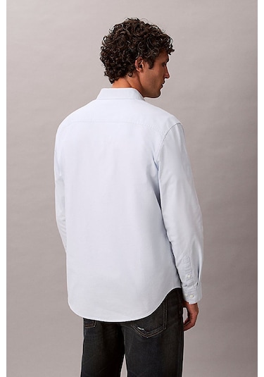 Calvin Klein Erkek Regular Fit Düğmeli Yaka Oxford Gömlek - Açık Mavi Plein Air Calvin Klein Erkek Regular Fit Düğmeli Yaka Oxford Gömlek - Açık Mavi Plein Air