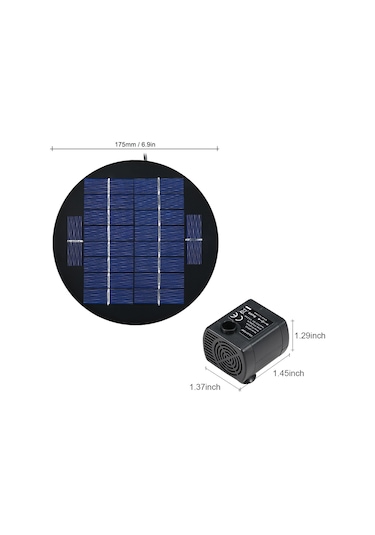 Fosenze Güneş Enerjili Sürekli Akışlı Fontain Pompası - 9v 3w Ip68 Su Geçirmez - Bahçe, Manzaralı Sualtı Peyzajı İçin Mikro Motorlu