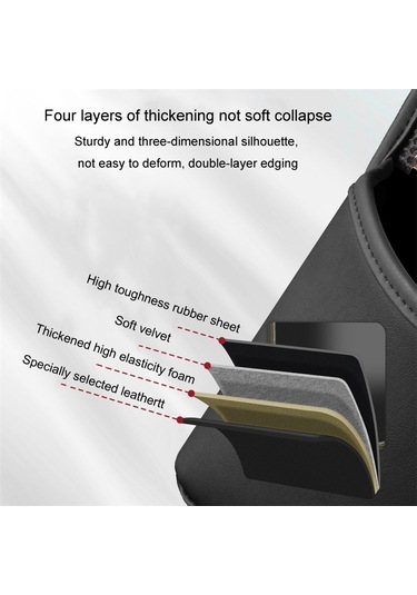 Koltuklar Arası Araba Düzenleyici Çok Fonksiyonlu Saklama Çantası Ön Ve Arka Çift Kullanımlı Mendil Kutusu Siyah