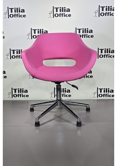 Monaco Çalışma Kesim Koltuğu Konik Sabit Ayak Pembe