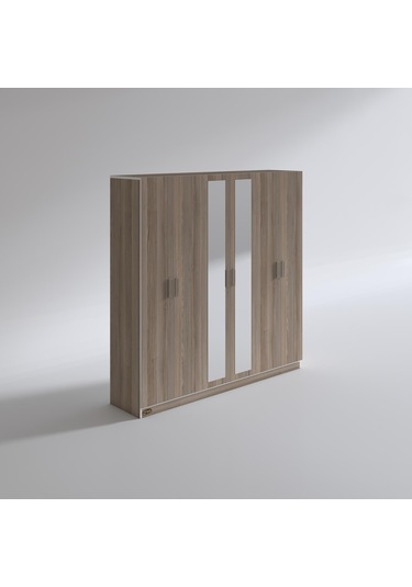 Kenzlife gardırop 6 kapaklı kapılı anemon 180*180*42 crd aynalı gardolap dolap