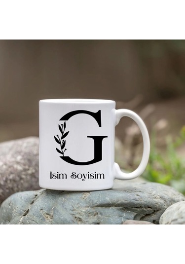Kişiye Özel G Harfi Bardak - İsim Yazılı Bardak - İsimli Bardak