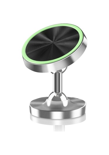 Parça Araç Alaşım Manyetik Evrensel Çift Bilyalı Dönen Araç Telefonu Tutucu Gümüş