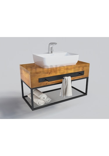 Ntconcept Masif Ağaç Lavabo Dolabı (Hilton) (419333999)