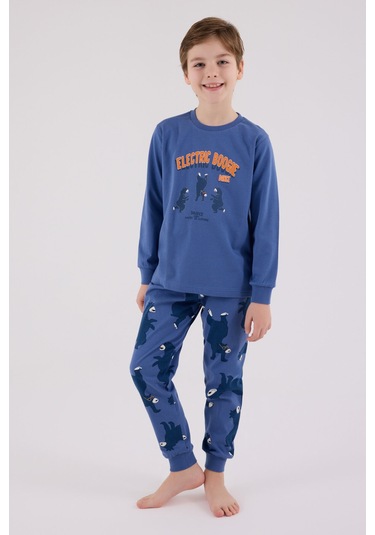 Rolypoly Erkek Çocuk Mavi Pijama Takımı Rp3657-c-v1