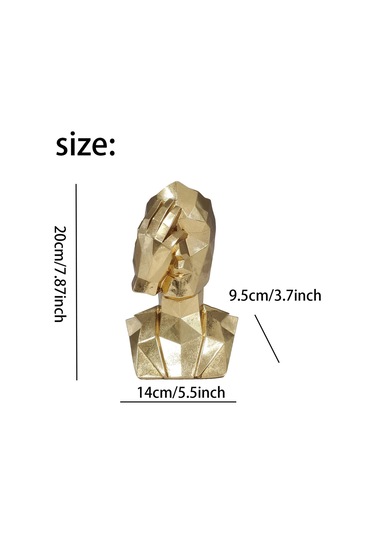 Suntek Reçine Düşünür Heykeli Ev Dekoru Soyut Figür Masa Görmemek