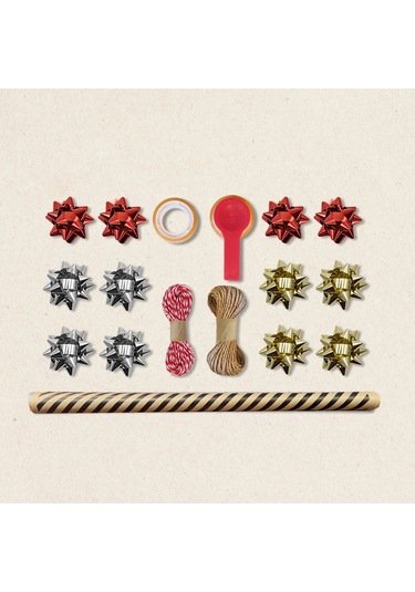 Siyah Verev Kraft Ambalaj Kağıdı Seti 10 Rulo Kağıt 70x100 Cm