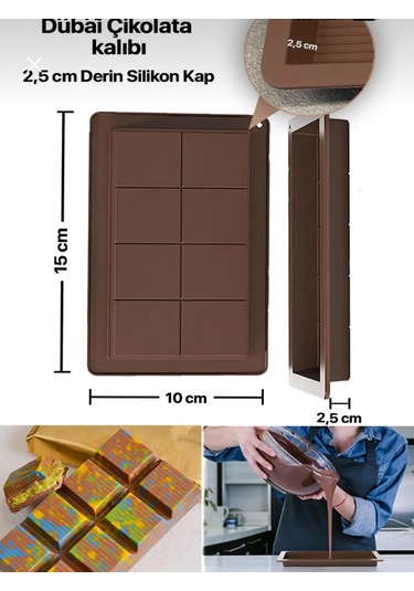 Viatom Dubai Çikolatası Kalıbı - Kahverengi