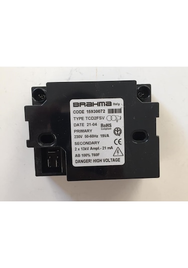 BRAHMA TCD2FSV Elektronik Ateşleme Transformatörü 15930072 230V 50-60Hz 19VA 2 x 13kV 100%