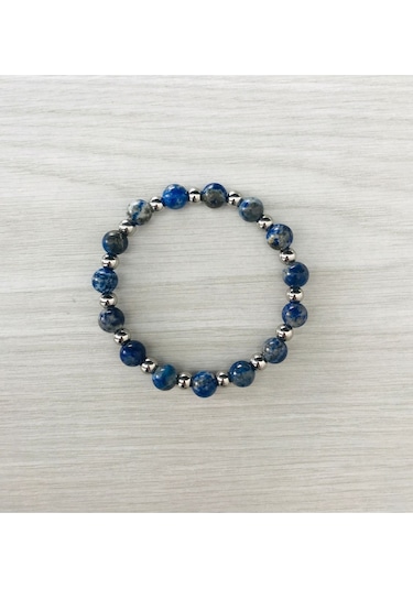 Mk Tasarım Gerçek Lapis Lazuli Taşı Bileklik Mk100155 Renkli