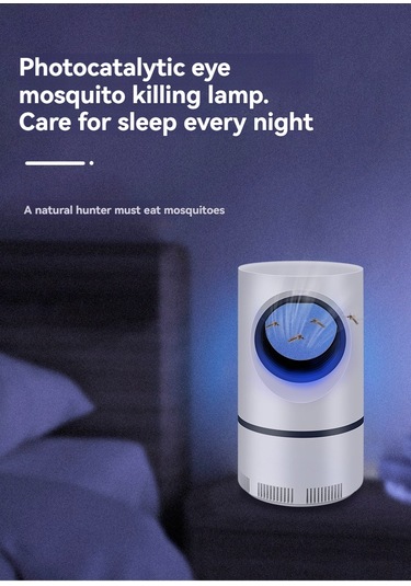 Geekyou Ev İçin Led Usb+adaptörlü Moskito Öldürücü Lamba - 8 Led Işıklı A06 Beyaz - 100 M² Etki Alanı