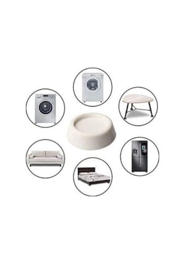 Tineke Çamaşır Makinesi Titreşim Önleyici Ayak 4 Lü Set Beyaz 410 - 519307004