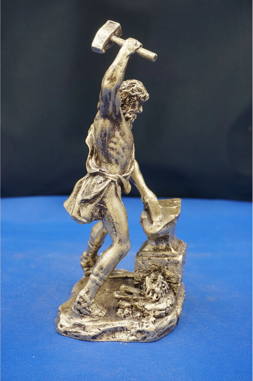 Hephaestus Ateş Tanrısı Heykel Biblo Mitolojik Heykel Özel Tasarım 22 Cm Ev Dekor Aksesuar