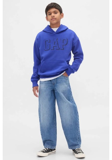 Gap V-frch Logo Çocuk Sweatshirt YESIL