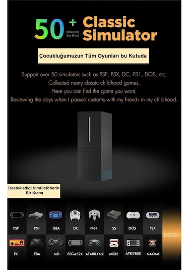 X12 500gb Android Tv+game Cube 4k Hdmı +ethernet 3d Retro Arcade Oyun Konsolu