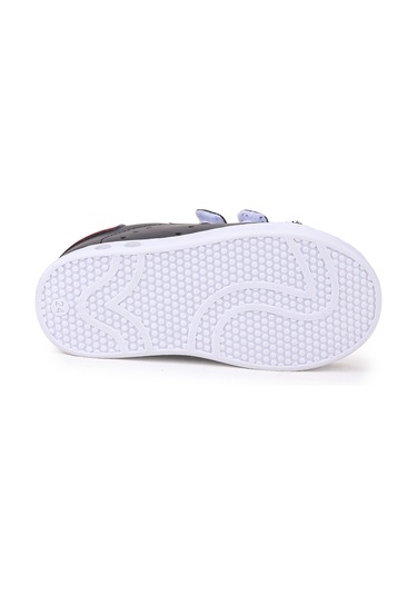 Kiko Kids Royzo Cırtlı Işıklı Erkek Bebek Spor Ayakkabı Siyah - Kırmızı