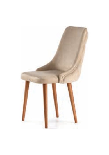 Bera Ceviz Ayak Athena Sandalye Krem