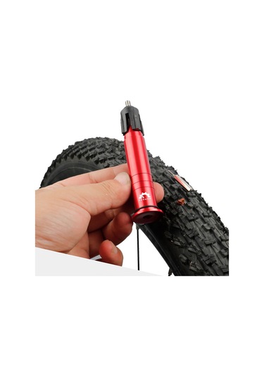 Monyee Alüminyum Çelik Nilon Bisiklet Lastik Tamir Aleti, Vakum Lastik İçin, 5 Adet Tamir Bandı Ve Direksiyon Ucu Tıkanıklıkları, Kırmızı