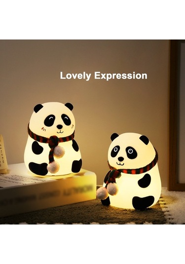 Willowhaven Sevimli Panda Usb Şarjlı Led Gece Lambası - 5v 1200mah Renkli Işık Efekt Diğer