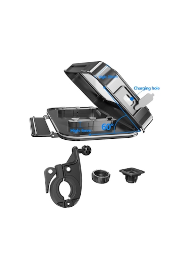 Mtb Elektrikli Bisiklet Su Geçirmez Dokunmatik Ekran Telefon Kılıfı Motosiklet Bisiklet Gidon Dağı Cep Telefonu Tutucu Çok Renkli