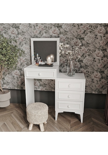 Stella Country Tarzı Aynalı Makyaj Masası - Tamamı 1. Kalite Mdf