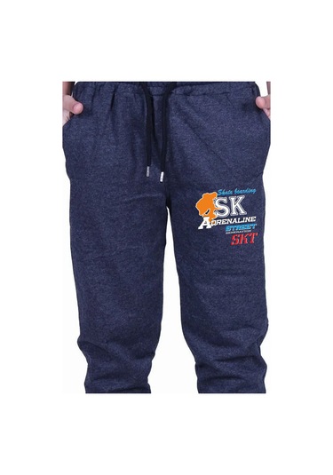 Sk Baskılı Erkek Çocuk Beli Lastik Detaylı Bağlamalı Eşofman Altı Füme