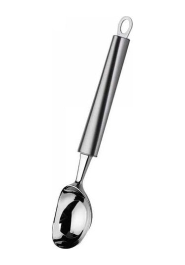 Krom Paslanmaz Dondurma Kaşığı Kepçesi Gümüş