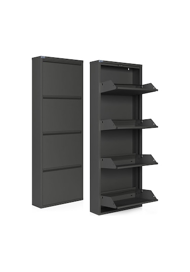 Ceha 4'lü Metal Ayakkabılık - Füme K.AYK-4 /AB7979