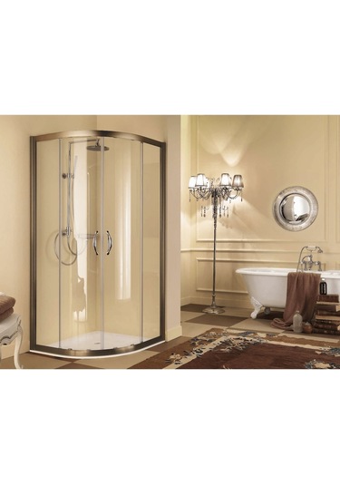 Blackline Bronz Oval Duşakabin 5Mm Temperli Cam H:190 90 x 90 CM