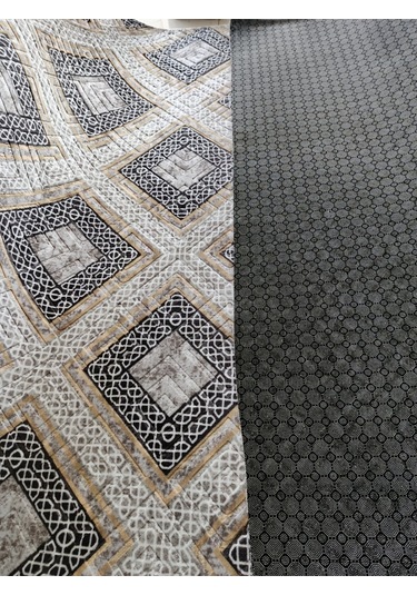 Venüs Kahverengi Yıkanabilir Kaymaz Taban Dört Mevsimlik Salon Banyo Balkon Genç Odası Kesme Halı