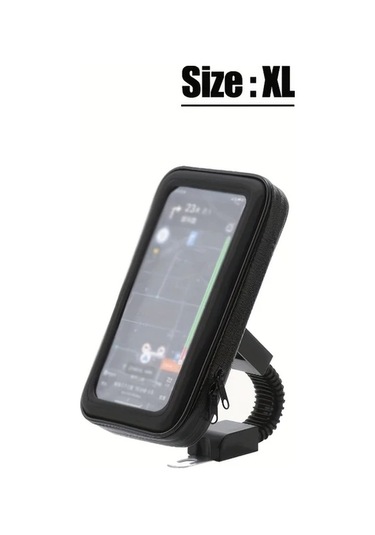 Xuweiwei Her Türlü Telefona Uygun Motosiklet Gidon Tutucu Dikiz Aynası Yağmurluklu 360 Derece Döner Büyük Boy -