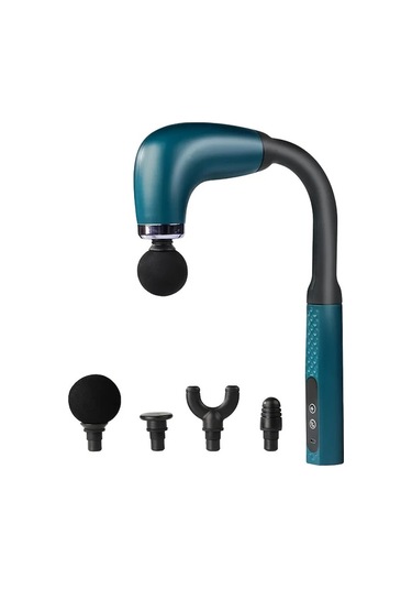 Fochsia Hooke Green Derin Doku Kas Gevşetici Masaj Tabancası Uzun Saplı 9 Masaj Modu 9 Şiddet Ayarı 4 Başlık Düşük Gürültü Usb Şarj Lcd Ekran Gri